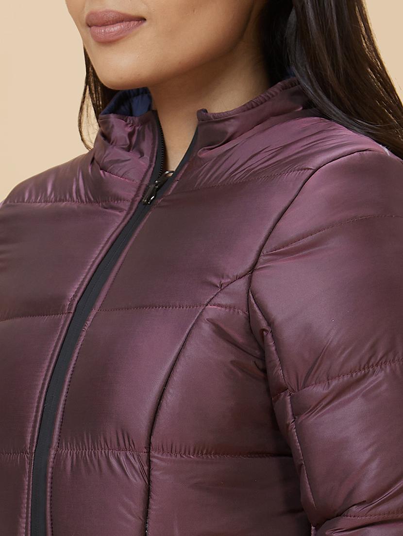 women solids quilted long sleeve jackets - 21237601 - Standard Image - 5