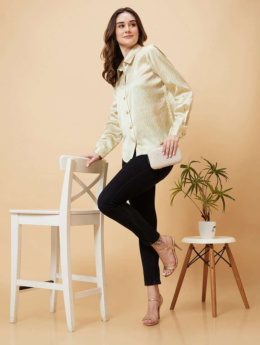 women white animal printed shirt top - 21237833 -  Standard Image - 3