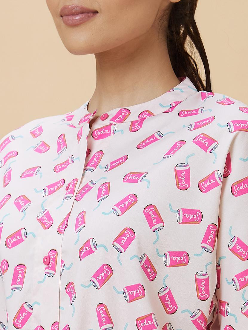 pink polyester regular top - 21237864 - Standard Image - 5