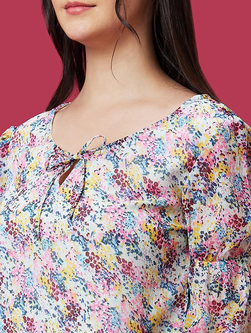 multi colored polyester regular top - 21237880 - Standard Image - 5