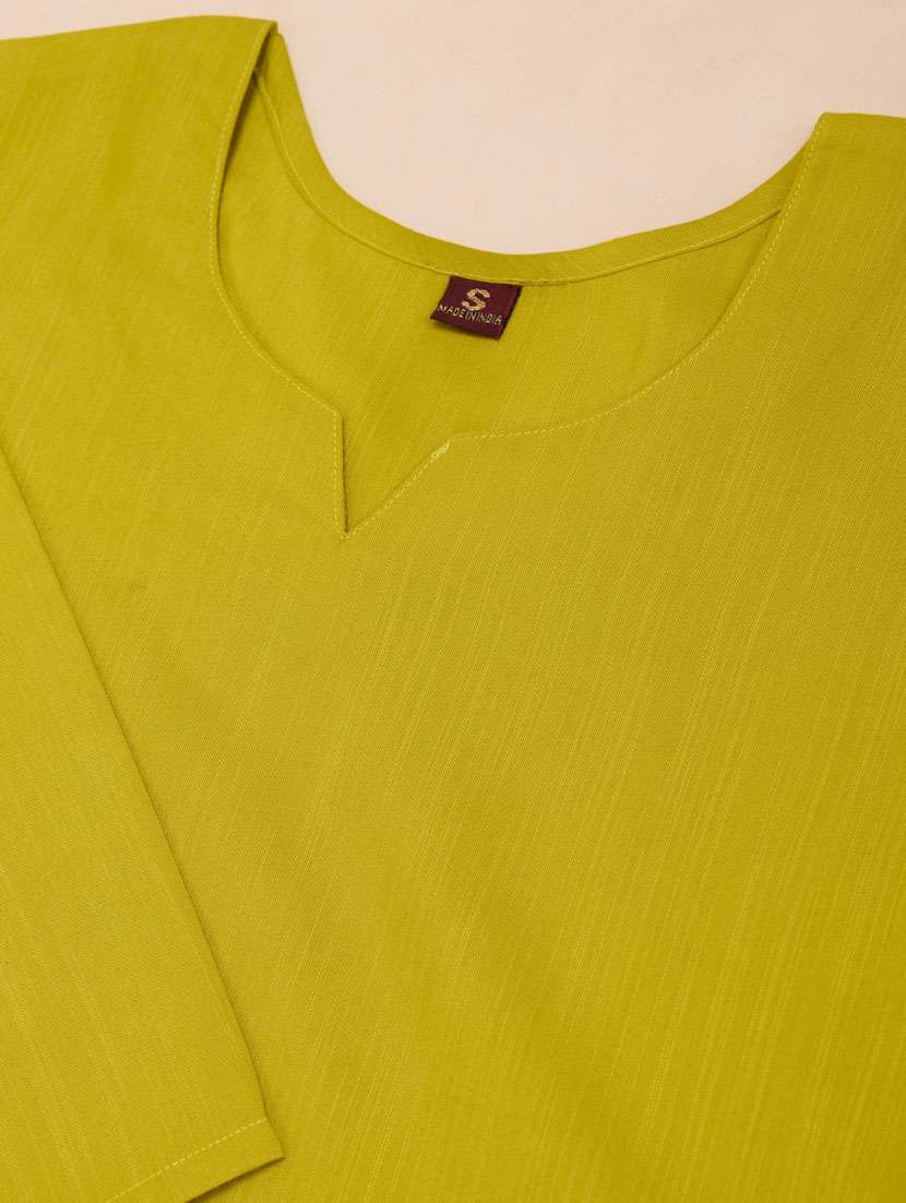 green kurta & pant set - 21238050 -  Standard Image - 5