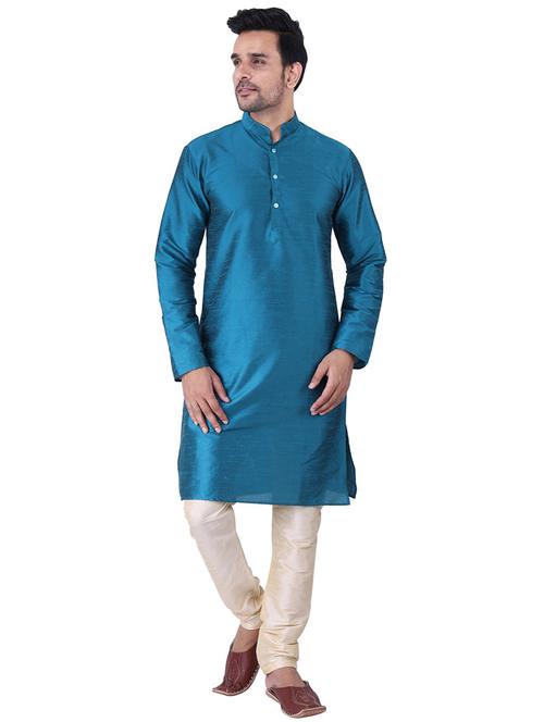 men mandarin neck kurta churidar set - 21238529 - Standard Image - 0