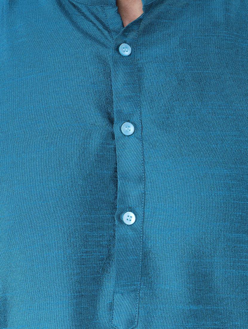 men mandarin neck kurta churidar set - 21238529 - Standard Image - 3