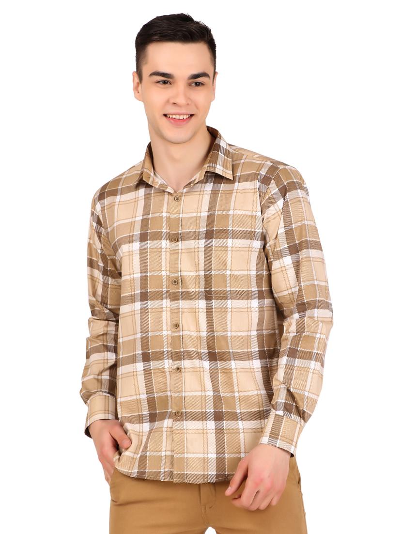 men checkered cotton casual shirt - 21238612 -  Zoom Image - 0