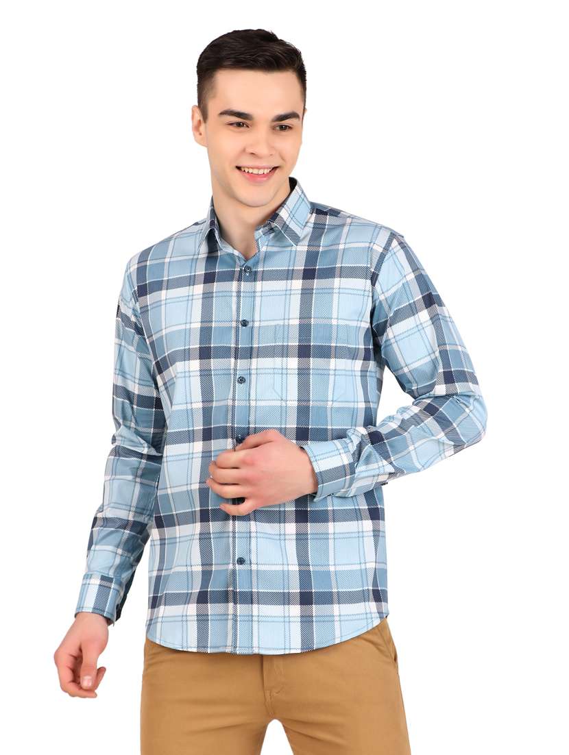 men checkered cotton casual shirt - 21238613 - Zoom Image - 0