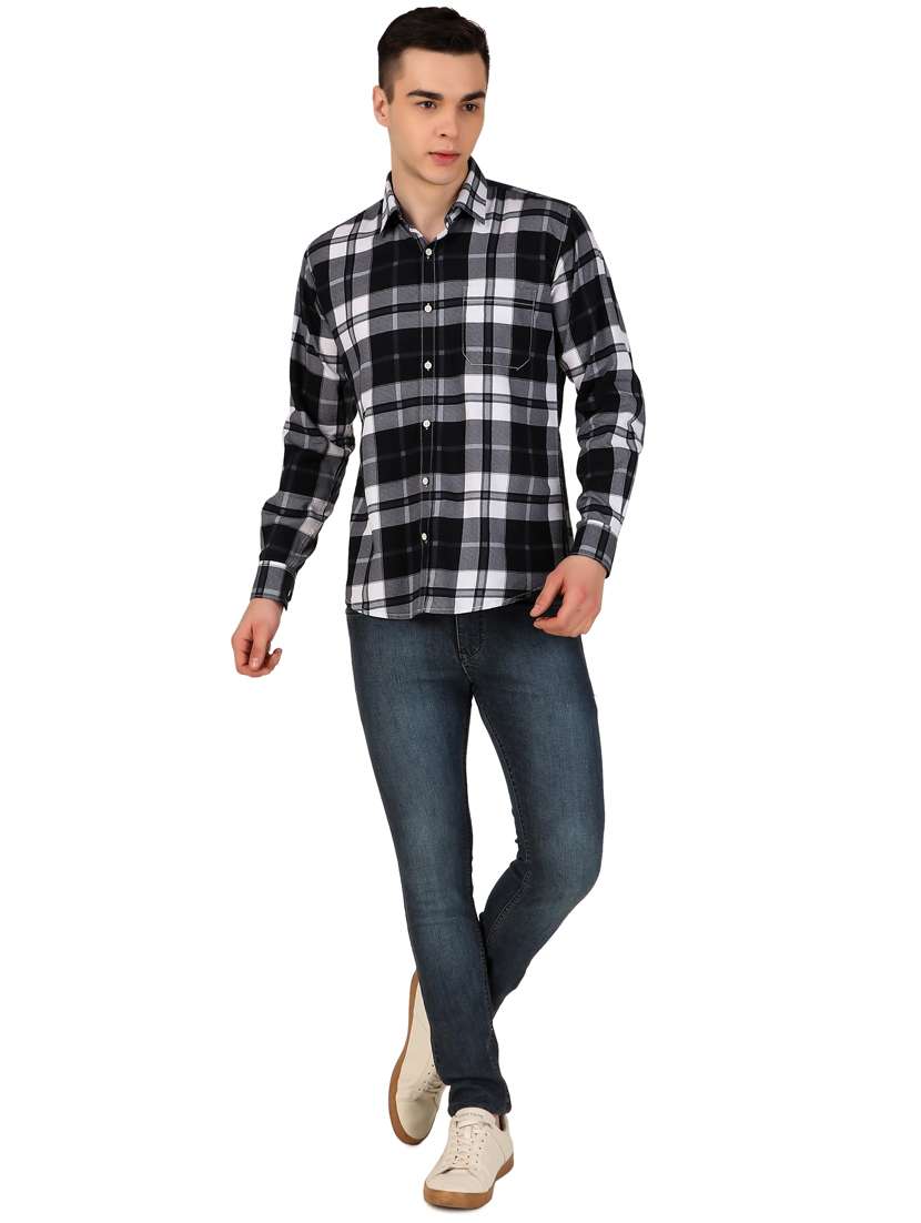 men checkered cotton casual shirt - 21238620 - Standard Image - 3