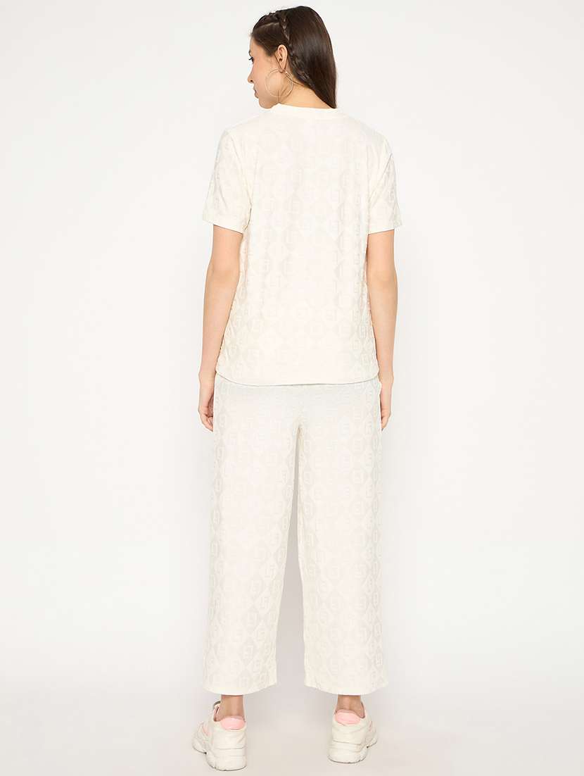 women round neck self-designed nightwear set - 21239412 -  Standard Image - 3