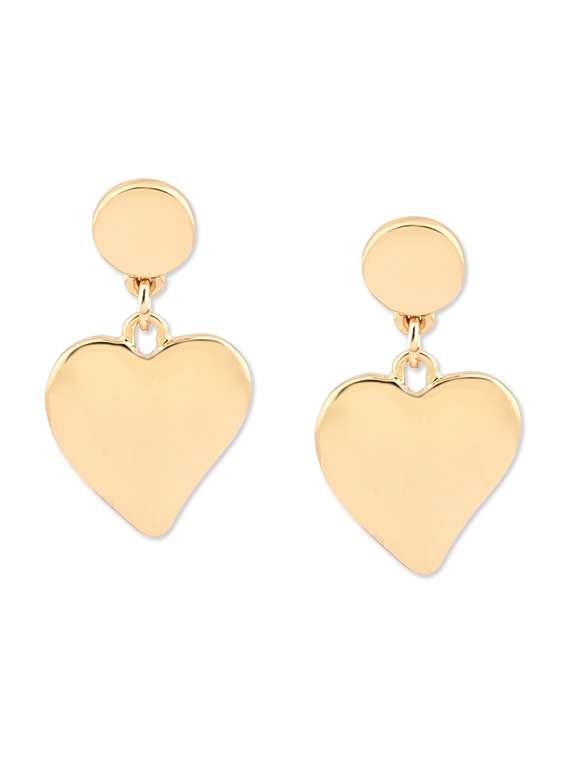 gold alloy drop earrings