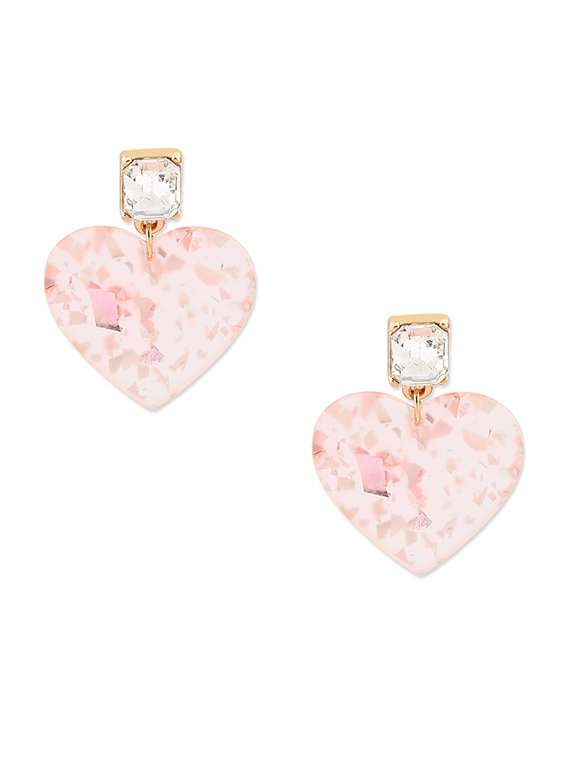 pink alloy drop earring