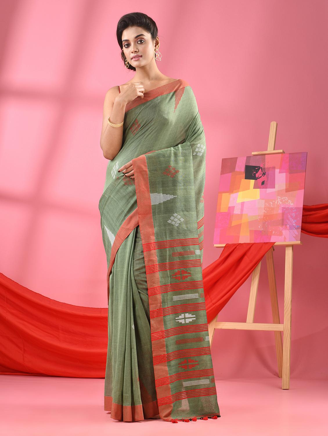 women self design handloom saree - 21240619 - Zoom Image - 0