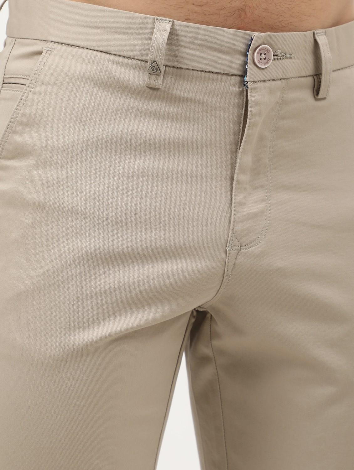 men solid cotton chinos casual trouser - 21242446 - Standard Image - 5