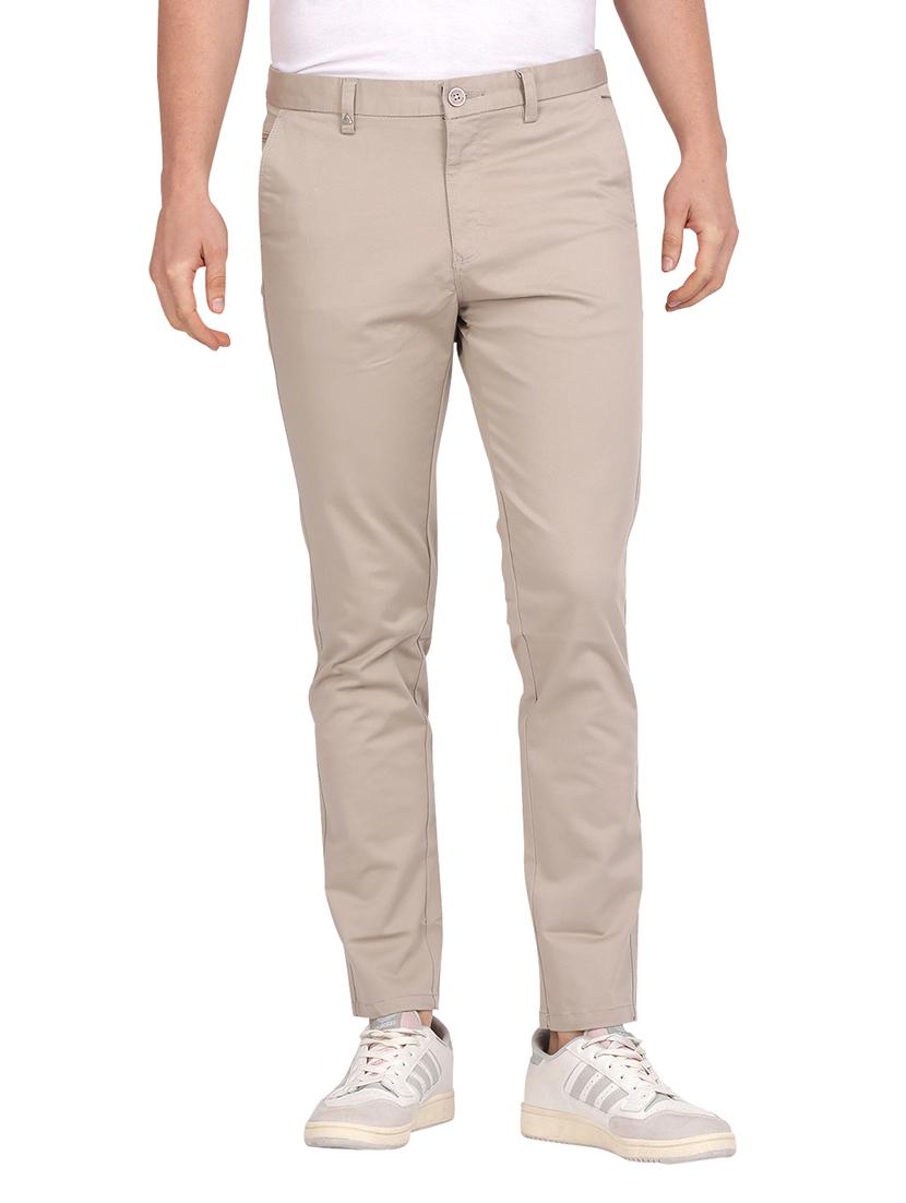 cream cotton chinos casual trousers - 21242449 - Zoom Image - 0