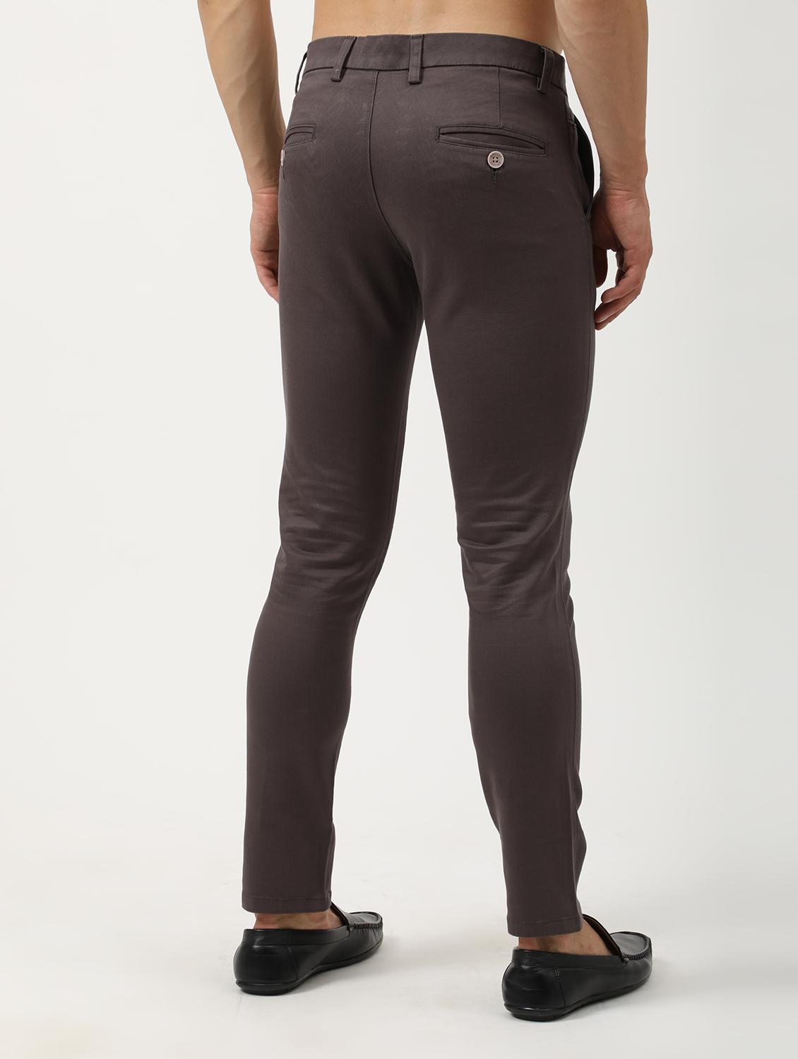 brown cotton chinos casual trousers - 21242454 - Standard Image - 3