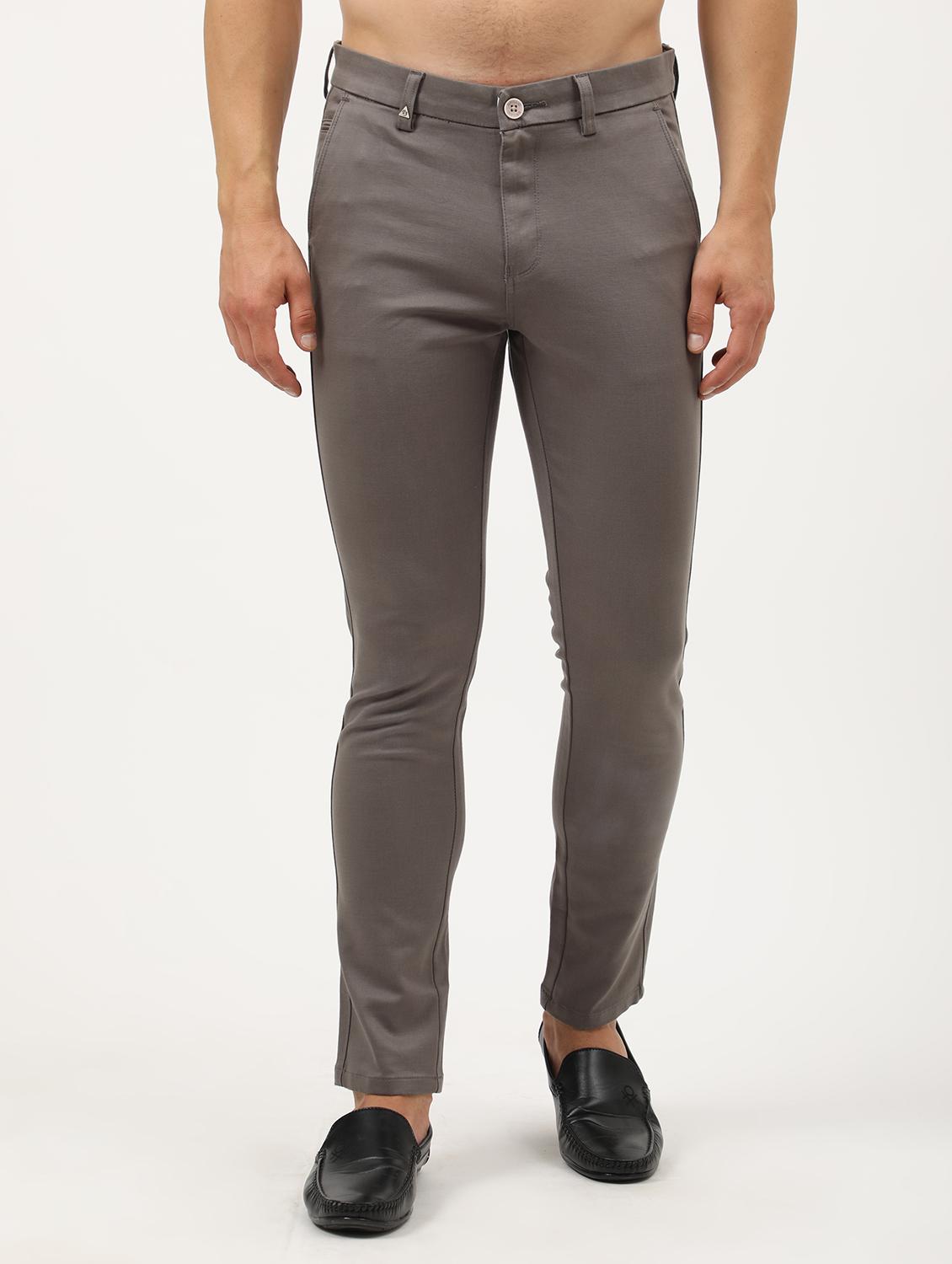 grey cotton chinos casual trousers - 21242456 -  Zoom Image - 0