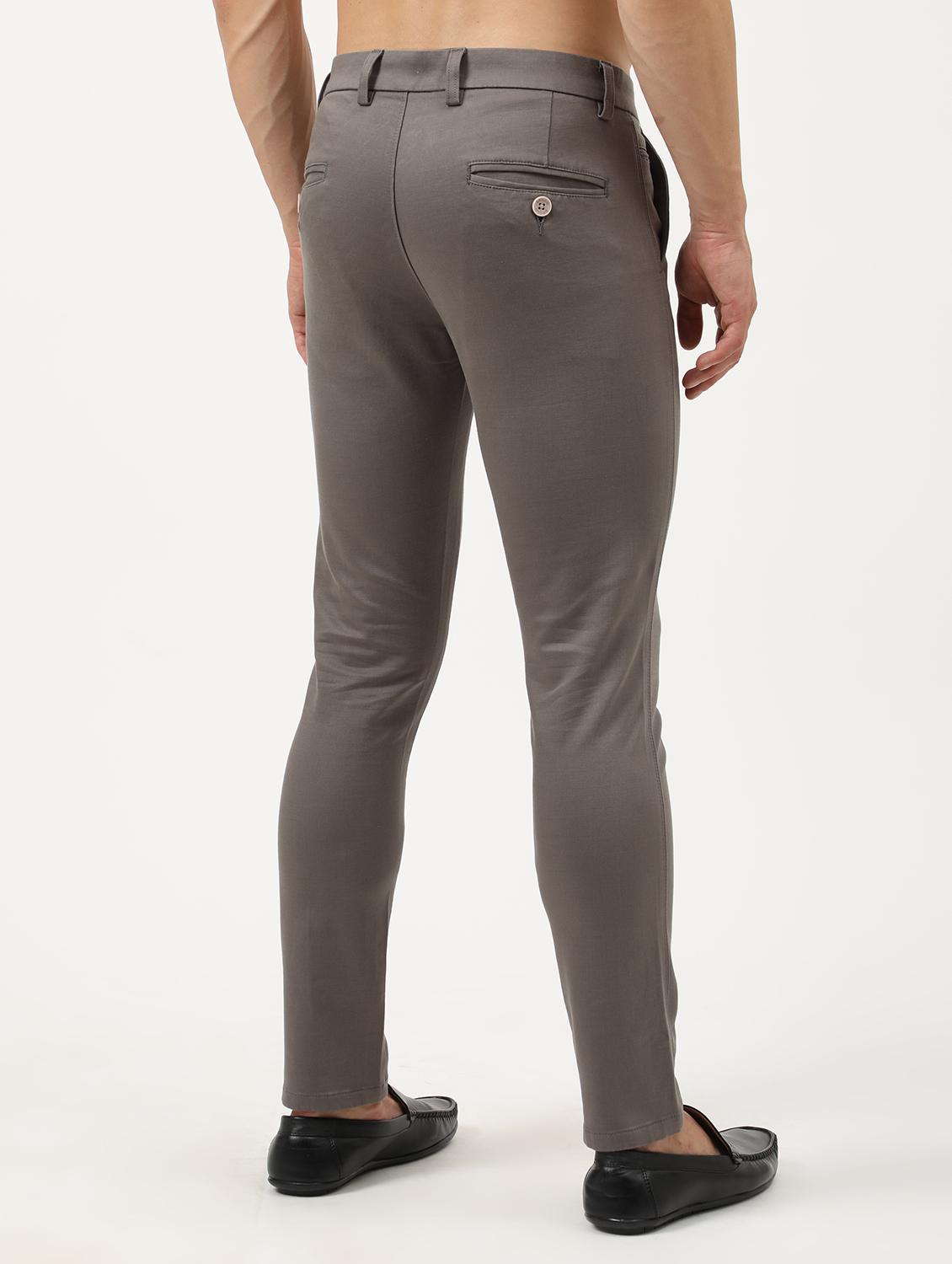 grey cotton chinos casual trousers - 21242456 - Standard Image - 3