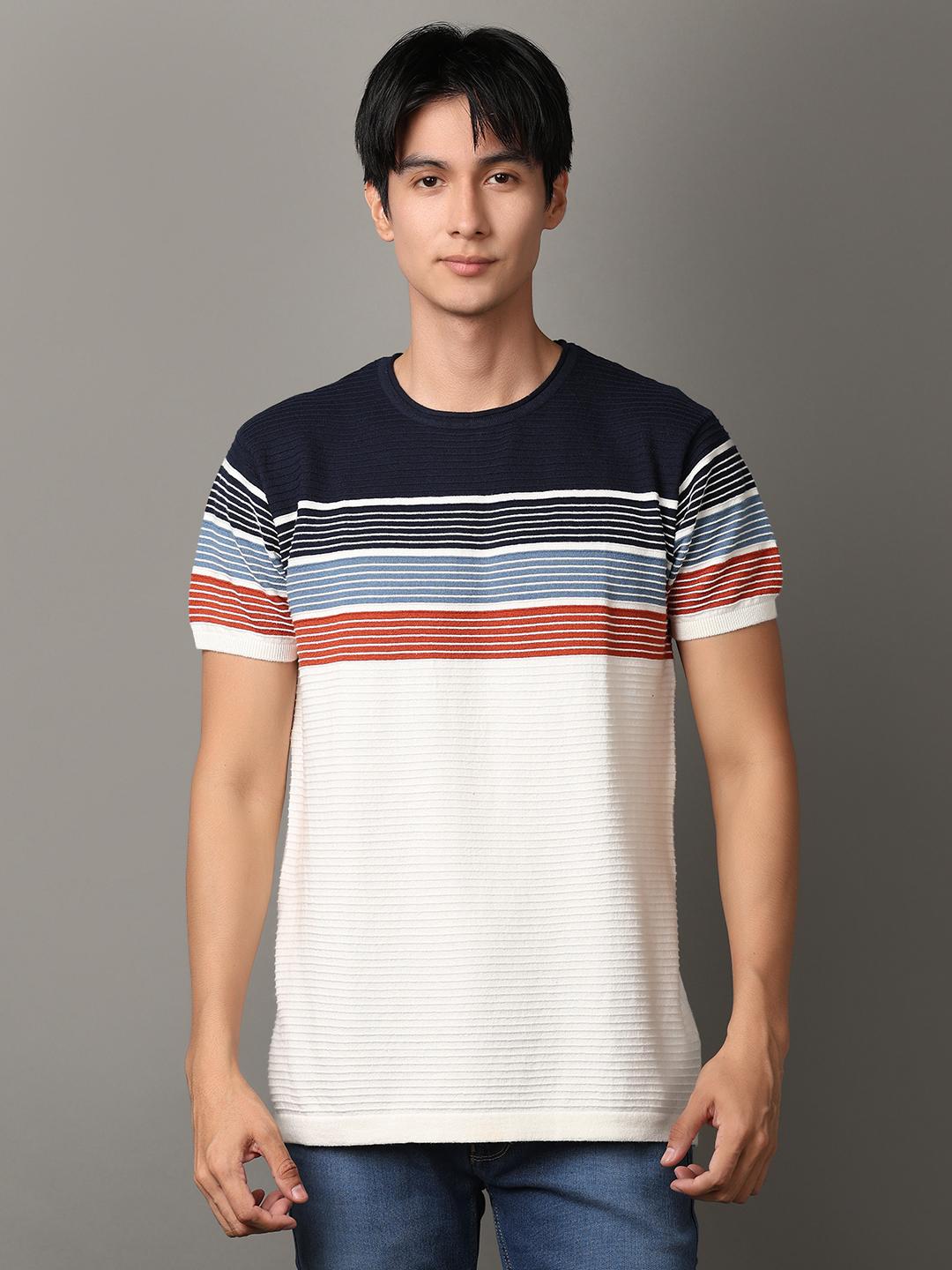 off white cotton front print tshirt - 21244235 - Zoom Image - 0