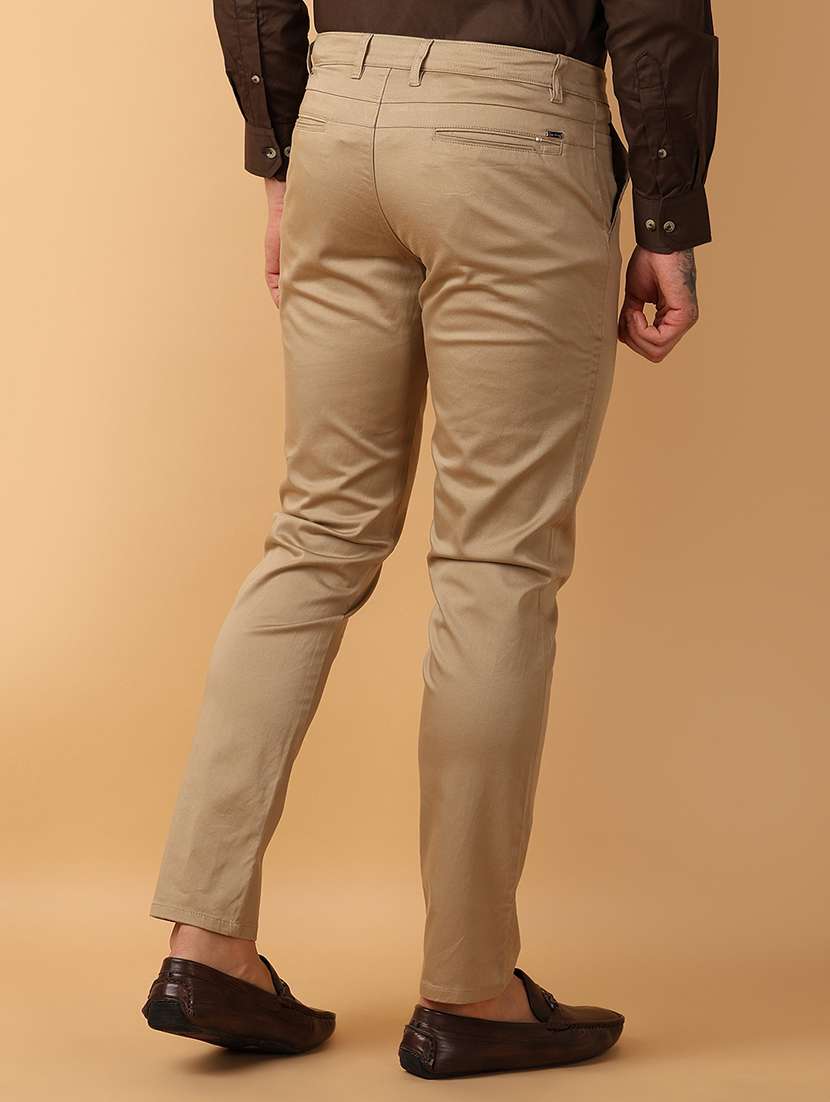 men solid chinos casual trouser - 21244314 -  Standard Image - 3