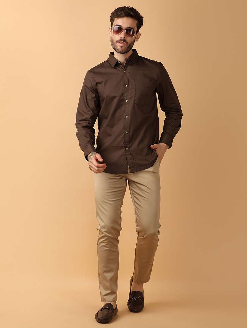 men solid chinos casual trouser - 21244314 -  Standard Image - 5