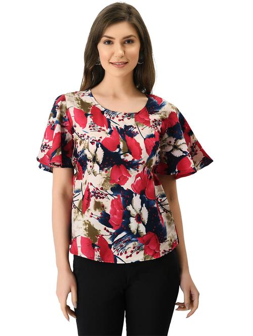 multi colored crepe regular top - 21244685 -  Standard Image - 0