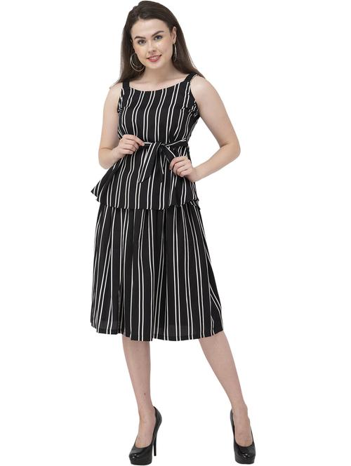 black striped a-line dress - 21244688 -  Standard Image - 0