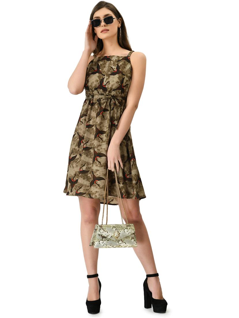 women multicolored printed a-line dress - 21244691 - Standard Image - 3