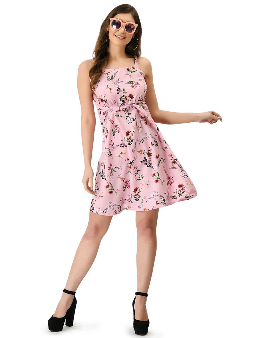 women sleeveless printed a-line dress - 21244698 - Standard Image - 3