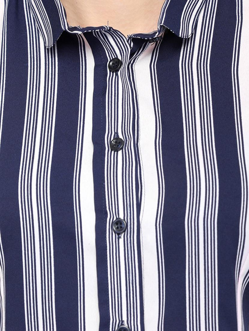 blue striped regular shirt - 21244703 - Standard Image - 3