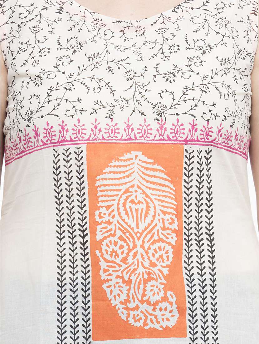 Women Sleeveless Printed Kurta - 21244775 -  Standard Image - 3