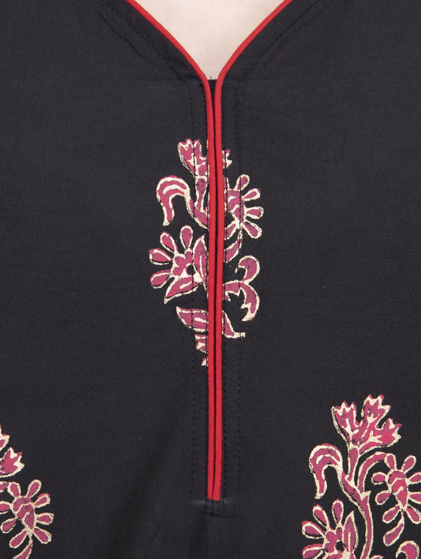 women three quarter sleeve printed kurta - 21244811 - Standard Image - 3