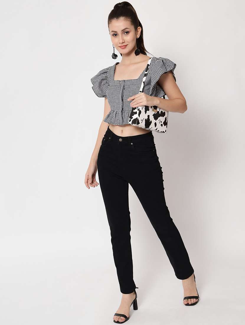 multi colored cotton crop top - 21244940 - Standard Image - 3