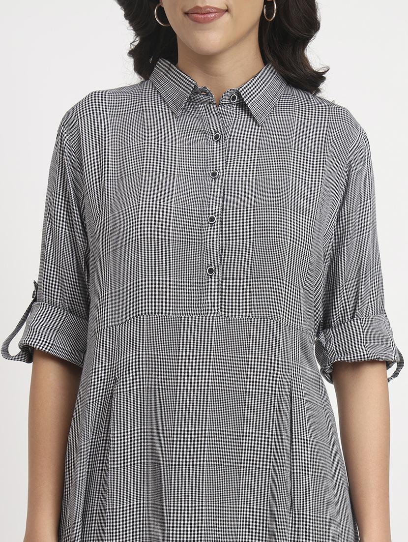 black cotton blend regular tunic - 21244948 - Standard Image - 5