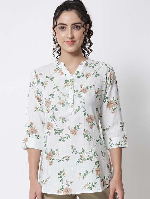 multi colored viscose regular tunic - 21244959 - Standard Image - 0