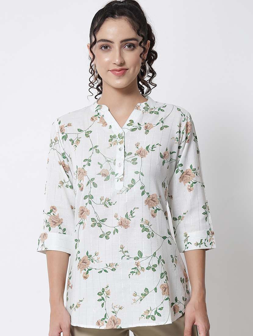 multi colored viscose regular tunic - 21244959 - Zoom Image - 0