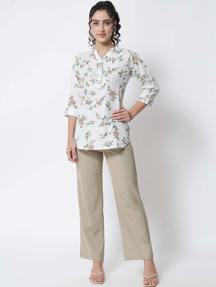 multi colored viscose regular tunic - 21244959 - Standard Image - 3