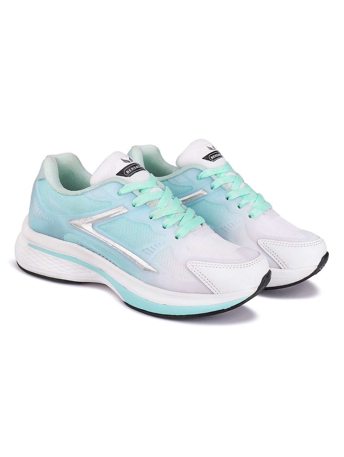 white lace-up sports shoes