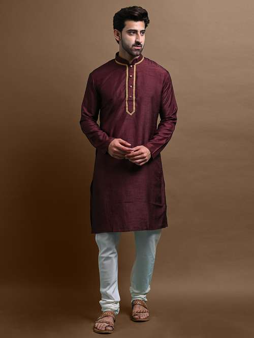men mandarin neck long kurta  - 21245032 -  Standard Image - 0