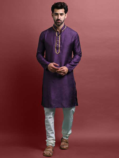 men mandarin neck long kurta  - 21245034 -  Standard Image - 0