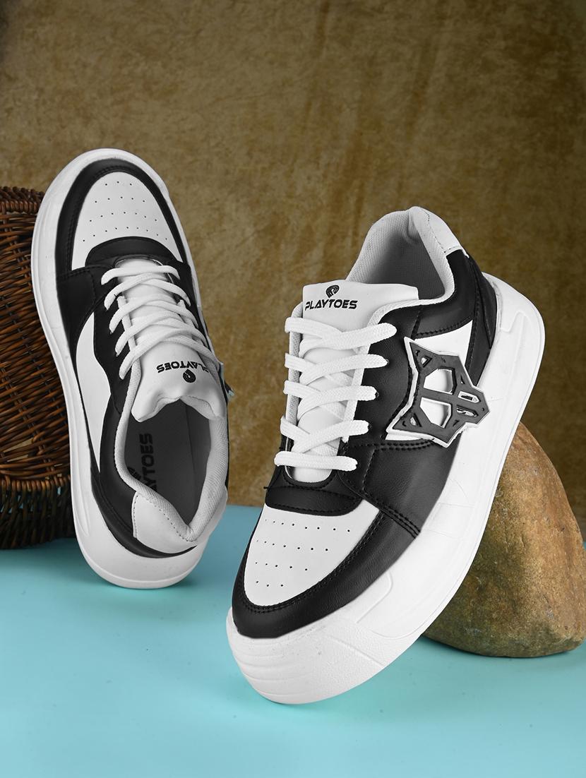 men white lace up sneakers - 21245339 -  Zoom Image - 0