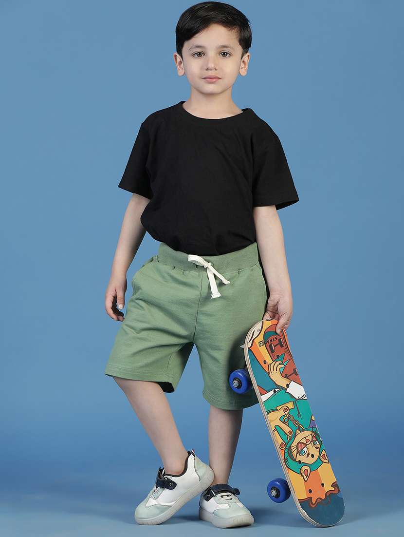 boys mid rise cotton shorts  - 21246751 -  Standard Image - 5