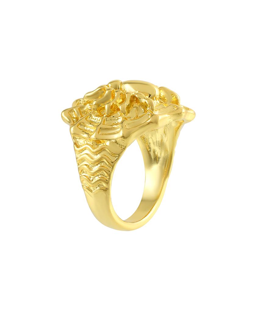 gold brass finger ring - 21246755 - Standard Image - 3