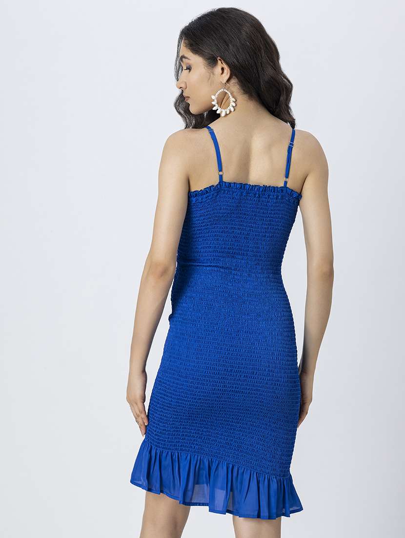 women solid shoulder strap bodycon dress - 21246908 -  Standard Image - 3