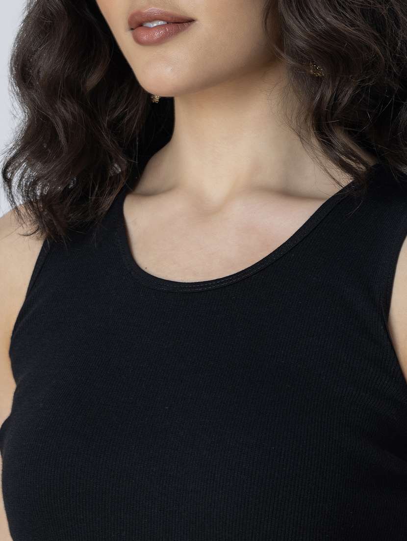 women solid sleeveless bodycon dress - 21246915 -  Standard Image - 5