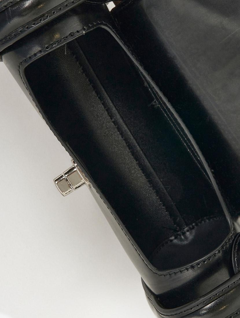 black leatherette (pu) handbag - 21246973 - Standard Image - 3