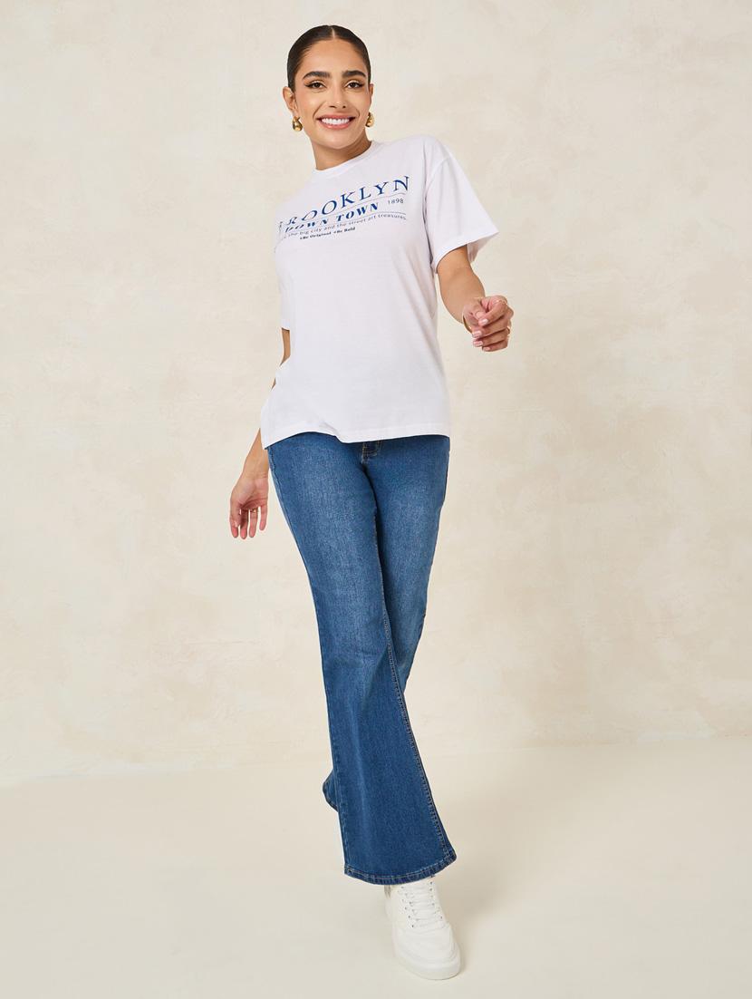 women round neck oversized t-shirt - 21246983 - Standard Image - 3