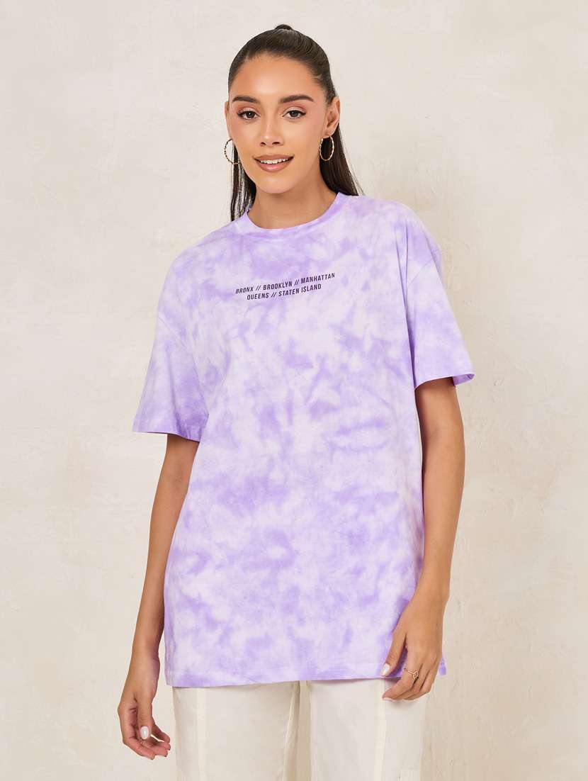 women round neck oversized t-shirt