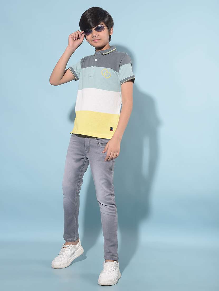 boys mid rise plain denim jeans - 21247073 -  Standard Image - 5