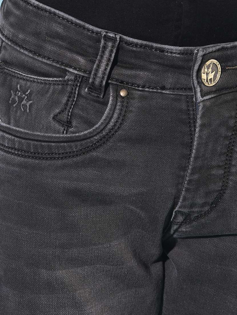 boys mid rise plain denim jeans - 21247074 -  Standard Image - 5