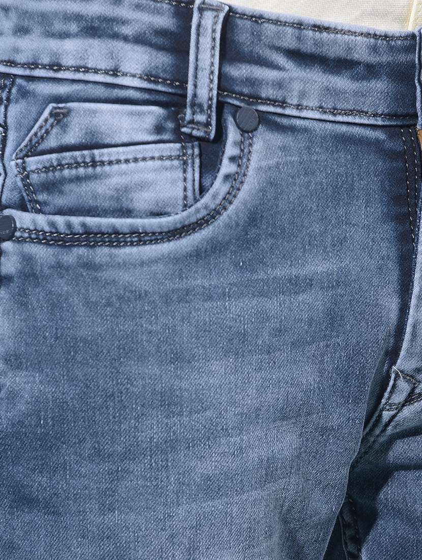 light blue cotton blend plain jean - 21247082 -  Standard Image - 5