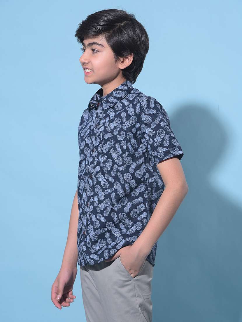 boys short sleeved cotton shirt