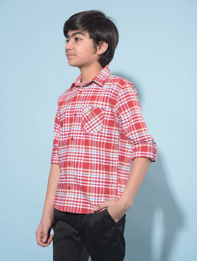 boys long sleeved cotton shirt